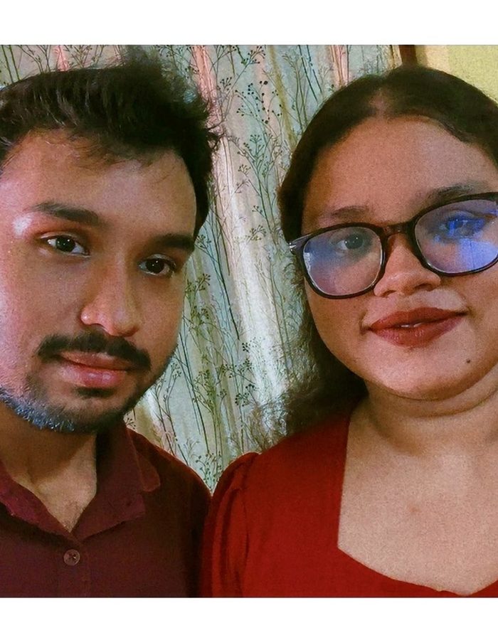 Payel taking a selfie with a friend